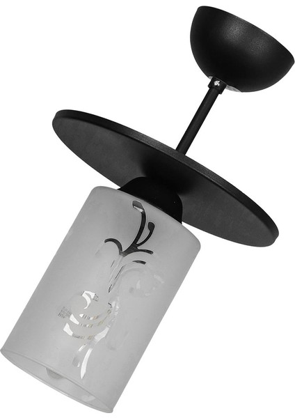 Yaren Tekli Camlı Avize Siyah fırsatları