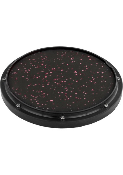 Dumb Drum Sessiz Davul 12 Inç Yuvarlak Şekar, Davul Eğitimi Plastik Plaka Siyah(Yurt Dışından)