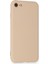 iPhone 7 Kılıf Nano Içi Kadife Silikon - Bej 3