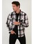 Regular Fit Çift Cepli Oduncu Ekose Uzun Kollu Gömlek Erkek Gömlek CF23W114654 2