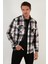 Regular Fit Çift Cepli Oduncu Ekose Uzun Kollu Gömlek Erkek Gömlek CF23W114654 3