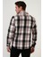Regular Fit Çift Cepli Oduncu Ekose Uzun Kollu Gömlek Erkek Gömlek CF23W114654 5