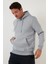 Slim Fit Kapüşonlu Kanguru Cepli İçi Tüylü Yumuşak Şardonlu Sweat Erkek SWEAT 5905281 2