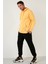 Slim Fit Kapüşonlu Kanguru Cepli İçi Tüylü Yumuşak Şardonlu Sweat Erkek SWEAT 5905281 1