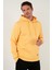 Slim Fit Kapüşonlu Kanguru Cepli İçi Tüylü Yumuşak Şardonlu Sweat Erkek SWEAT 5905281 4