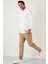 Slim Fit Kapüşonlu Kanguru Cepli İçi Tüylü Yumuşak Şardonlu Sweat Erkek SWEAT 5905281 4