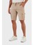 Belden Bağlamalı Cepli Regular Fit % 100 Keten Short Erkek Short 630JURIŞORT 2