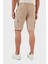 Belden Bağlamalı Cepli Regular Fit % 100 Keten Short Erkek Short 630JURIŞORT 5