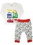 Luggi Baby Erkek Arabalı Ekru Uzun Kollu Pijama Takımı LGP-2549-P 1