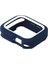 Apple Watch Için Bicolor Yumuşak Silikon Koruyucu Kılıf 4 40MM Koyu Beyaz Koyu Mavi+Beyaz 4