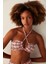Çok Renkli Bohem Çiçek Desenli Straplez Bikini Üstü 1