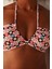 Çok Renkli Bohem Çiçek Desenli Straplez Bikini Üstü 3