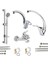 Sürgülü Duş Banyo Lavabo Mutfak Bataryası Çeşmesi Musluğu 4'lü Set 1
