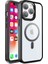 Apple iPhone 12 Pro Kılıf Kamera Çıkıntılı Krom Metal Buton Wireless Şarj Magsafe Case 1