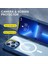 Apple iPhone 12 Pro Kılıf Kamera Çıkıntılı Krom Metal Buton Wireless Şarj Magsafe Case 5