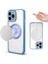 Apple Iphone 11 Pro Kılıf Kamera Çıkıntı Koruma Parlak Renkli Manyetik Magsafe Halkalı Kare 4