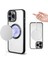 Apple Iphone 11 Pro Kılıf Kamera Çıkıntı Koruma Parlak Renkli Manyetik Magsafe Halkalı Kare 4