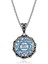 ​gümüş Mavi Mineli Süleyman Mührü Kolye 1