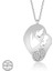 Swarovski Taşlı Gümüş Anne Bebek Bayan Kolye 1