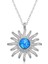​gümüş Mavi Opal Taşlı Güneş Kadın Kolye 1