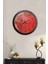 40 cm Siyah Metal Retro Red Duvar Saati 2