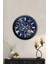40 cm Siyah Metal Mavi Su Duvar Saati 2