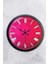 40 cm Siyah Metal Pembe Duvar Saati 1