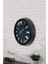 40 cm Siyah Metal Naturel Duvar Saati 4