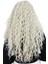 Afro Dalgalı Tül Peruk Beyaz Platin 300 Gr 70 Cm 3