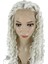 Afro Dalgalı Tül Peruk Beyaz Platin 300 Gr 70 Cm 4