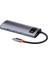 Baseus Metal Gleam 5in1 Multifonksiyonel Type-C Hub Adaptör Dock Station 4