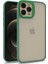 Apple iPhone 12 Pro Max Flora Sert Silikon Arkası Cam Şeffaf Yeşil 1