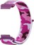 Casestreet Amazfit Gts 3 Kordon Cırtcırt Asker Desenli Kumaş Ayarlanabilir Pembe Koyu 1