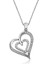 Gümüş Birleşmiş Kalpler Bayan Kolye 3