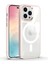 Apple iPhone 13 Pro Max Kılıf Kamera Çıkıntılı Krom Metal Buton Wireless Şarj Magsafe Case 1