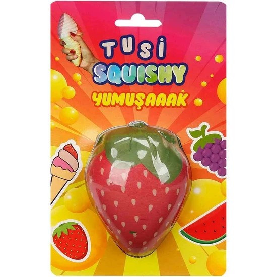 2C Oyuncak Tusi Squishy Çilek Köpük Oyuncak