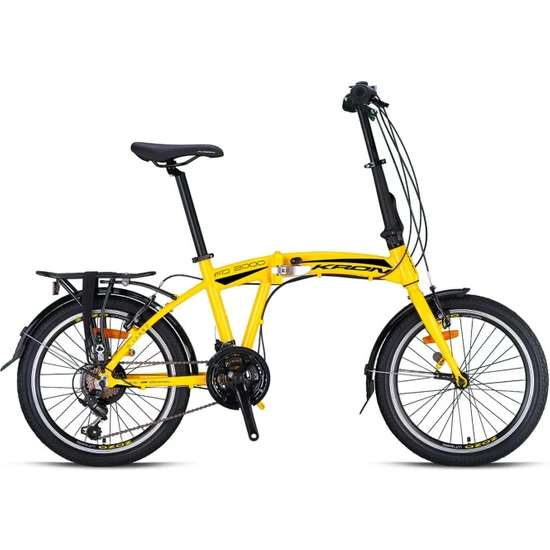 Kron FD2000 - 20 Jant Katlanır Bisiklet V-Fren Sarı