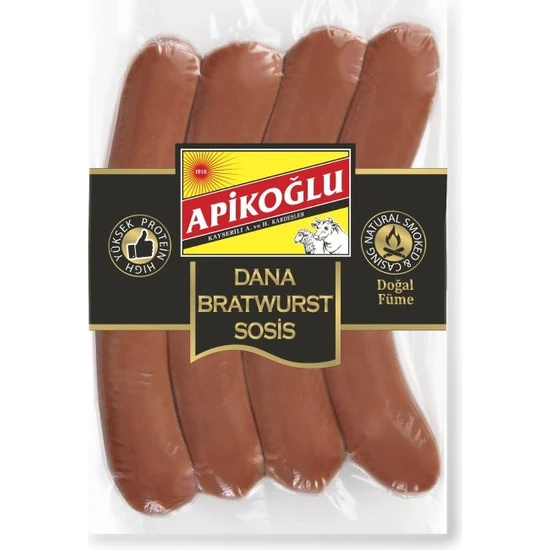 Apikoğlu Dana Bratwurst Sosis 330-370 gr