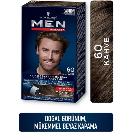 hepsiburada Schwarzkopf Men Perfect Erkek Jel Saç Boyası 60 Kahve hepsiburada Schwarzkopf Men Perfect Erkek Jel Saç Boyası 60 Kahve