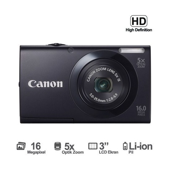 Canon Powershot A3400 16 Mp 5x Optik Zoom 3" LCD Dijital Fiyatı