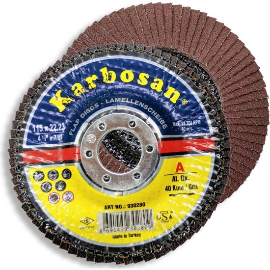 Karbosan Flap Disk 115MM 40 Kum, Ao (10 Adet) Fiyatı