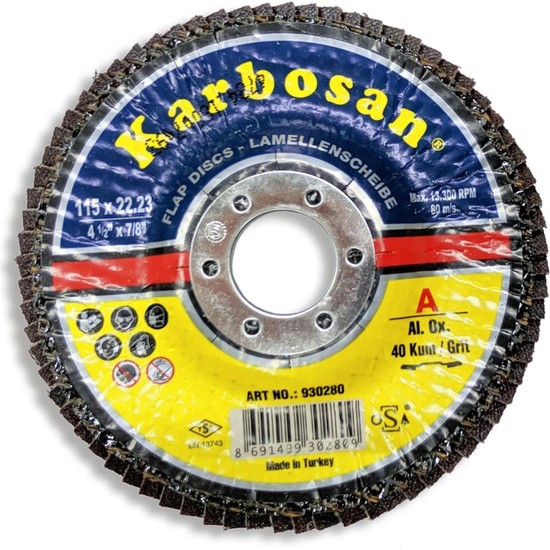 Karbosan Flap Disk 115MM 40 Kum, Ao (10 Adet) Fiyatı