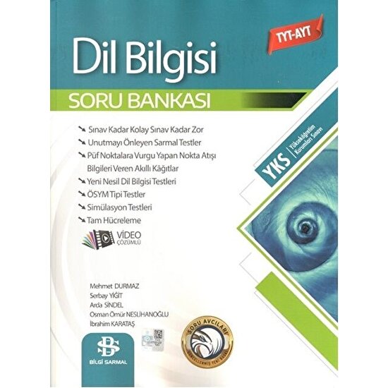 Bilgi Sarmal Yayınları TYT AYT Dil Bilgisi Soru Bankası