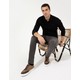 Pierre Cardin Erkek Siyah Slim Fit Polo Yaka Basic Sweatshirt 50261102-VR046