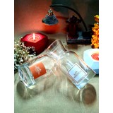 Saccura Dekor Cam Vazo Hermes Turuncu Set Dekoratif Mini Vazo 195 cc 2'li Set
