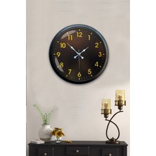 40 cm Siyah Metal Ofis Duvar Saati