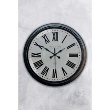 Aib Store 40 cm Siyah Metal Antique Duvar Saati