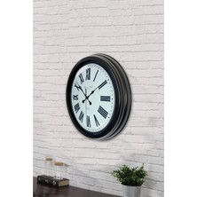 Aib Store 40 cm Siyah Metal Antique Duvar Saati