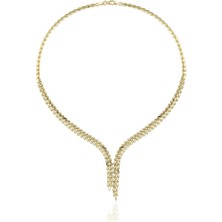 Harem Altın Taşsız Su Yolu Zincir Kolye ZKU017