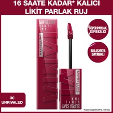 Maybelline New York Super Stay Vinyl Ink Uzun Süre Kalıcı Likit Parlak Ruj 30 Unrivaled